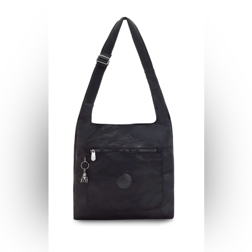 KIPLING “Aniya” Black Nylon Shoulder Bag Travel Tote
